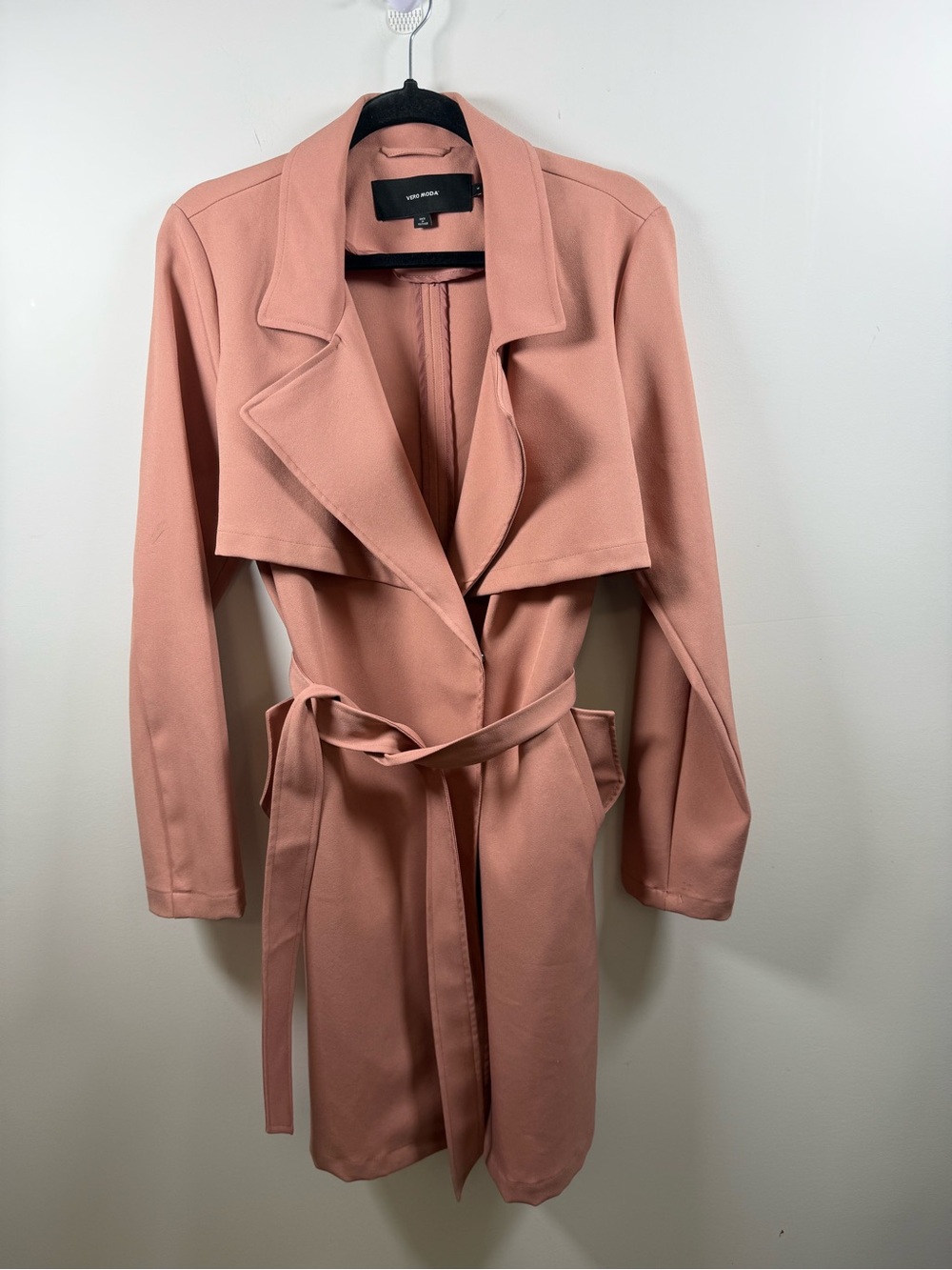 VERO MODA | Dusty Rose Belted Trench Coat Size M AS IS
